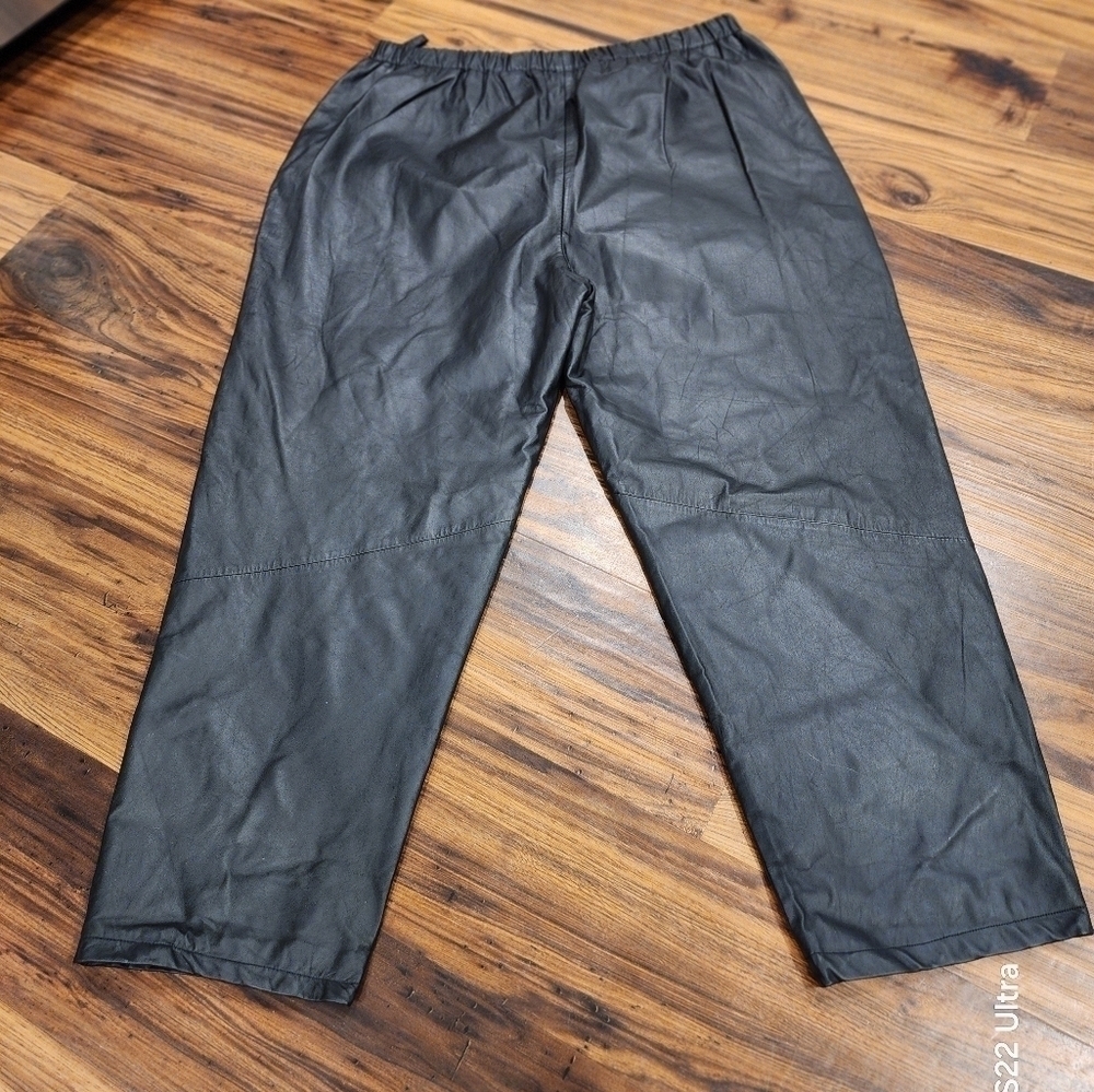 Vintage Leather Pull-on Pants - Picture 8 of 11